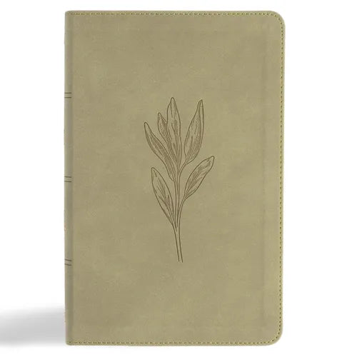 KJV Single-Column Personal Size Bible, Sage Suedesoft Leathertouch