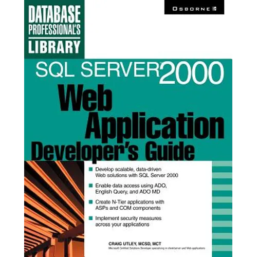 SQL Server 2000 Web Application Developer's Guide - Paperback