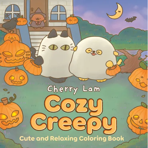 Cozy Creepy: Cute and Relaxing Coloring Book [A Halloween Coloring Book] - Paperback
