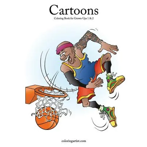 Cartoons Coloring Book for Grown-Ups 1 & 2 - Paperback