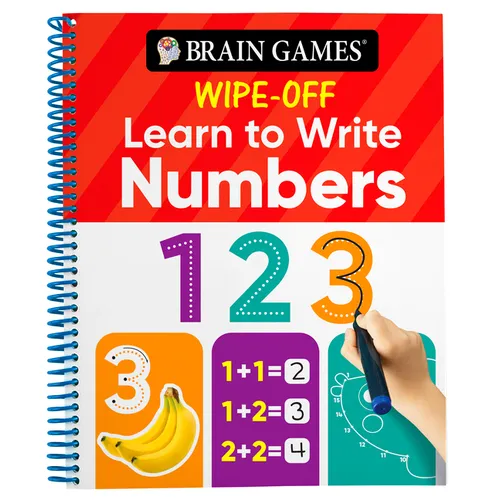 Brain Games Wipe-Off - Learn to Write: Numbers (Kids Ages 3 to 6) - Spiral