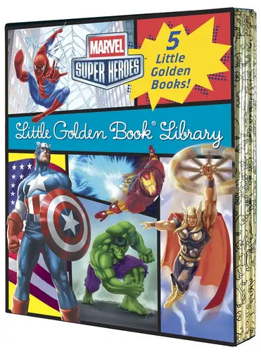 Marvel Super Heroes Little Golden Book Library: 5-Book Boxed Set: Spider-Man, Hulk, Iron Man, Captain America, the Avengers - Boxed Set
