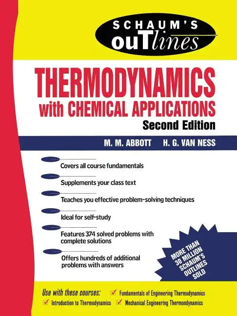 Schaum's Outline of Thermodynamics with Chemical Applications - Paperback