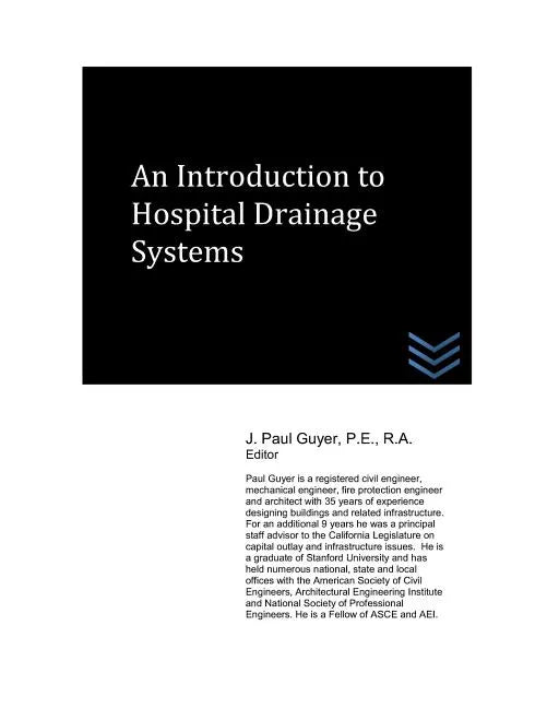 An Introduction to Hospital Drainage Systems - Paperback