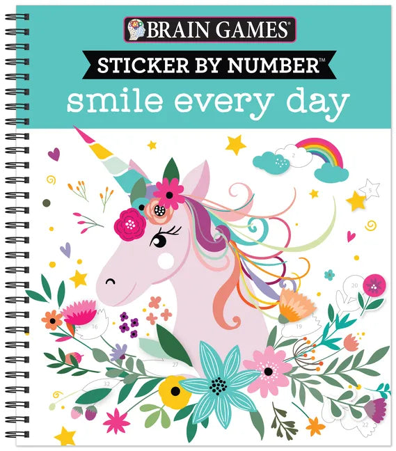 Brain Games - Sticker by Number: Smile Every Day - Spiral