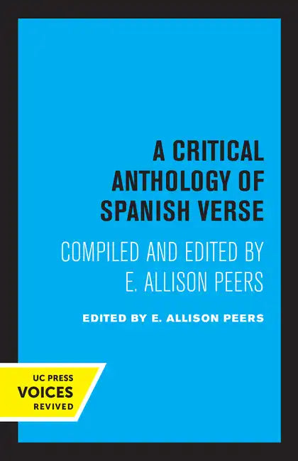 A Critical Anthology of Spanish Verse - Paperback