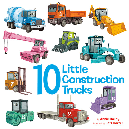 10 Little Construction Trucks - Board Book