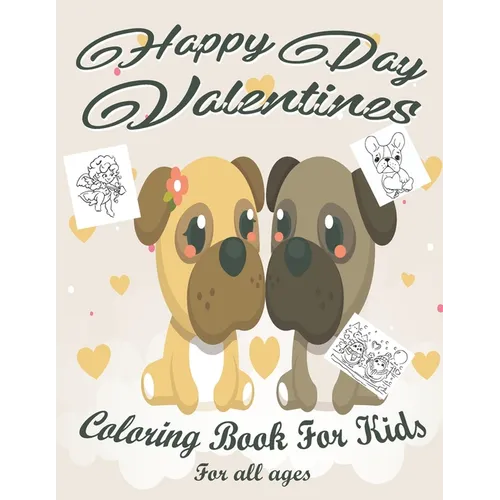 Valentine's Day Coloring Book for Kids: Lovely animals coloring books - Paperback