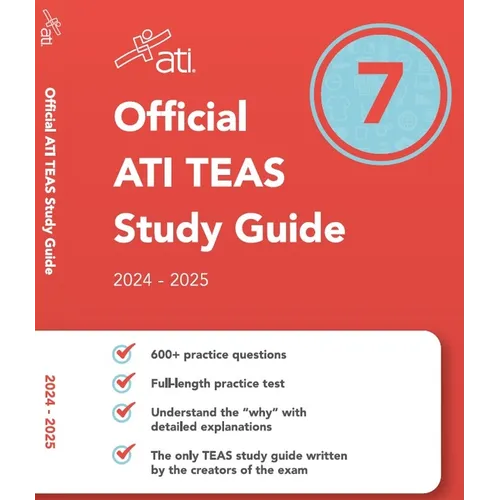 Official Ati Teas Study Guide 7 (2024-2025 Edition) - Paperback