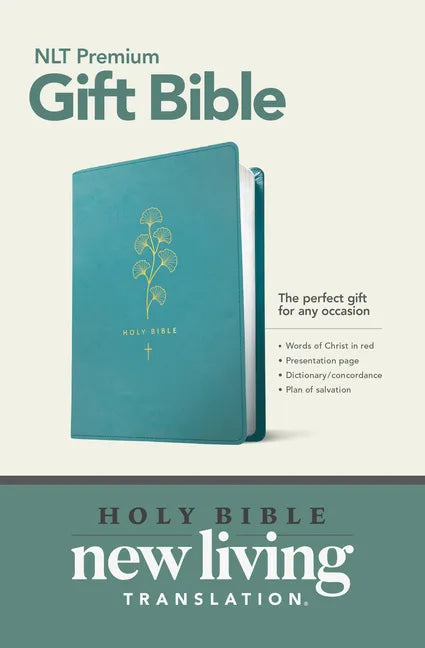 Premium Gift Bible NLT (Red Letter, Leatherlike, Teal) - Imitation Leather
