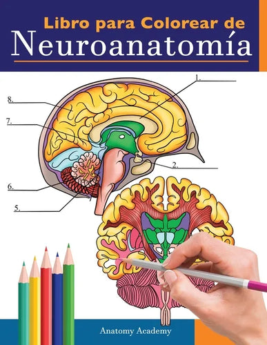 Libro para colorear de neuroanatomía: Libro para colorear detalladísimo de cerebro humano para autoevaluación en la neurociencia Un regalo perfecto pa - Paperback