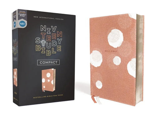 Niv, Teen Study Bible (for Life Issues You Face Every Day), Compact, Leathersoft, Peach, Comfort Print - Imitation Leather