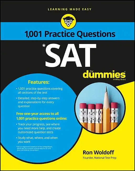 SAT: 1,001 Practice Questions for Dummies - Paperback