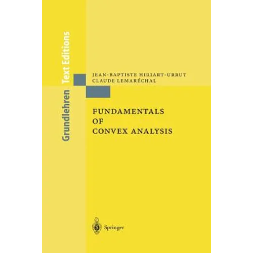 Fundamentals of Convex Analysis - Paperback