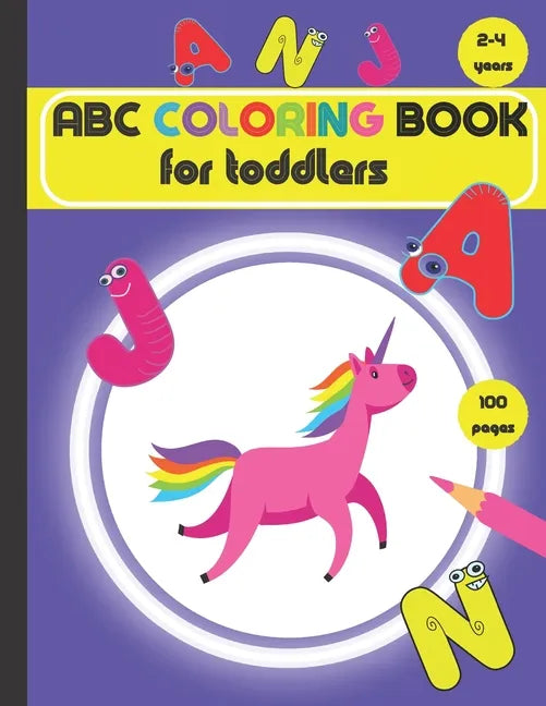 ABC coloring book for toddlers 2-4 years: Fun Coloring Books for Toddlers & Kids Ages 2, 3 & 4. - Paperback
