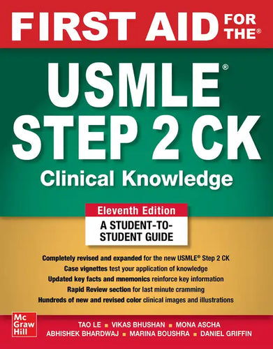 First Aid for the USMLE Step 2 Ck, Eleventh Edition - Paperback