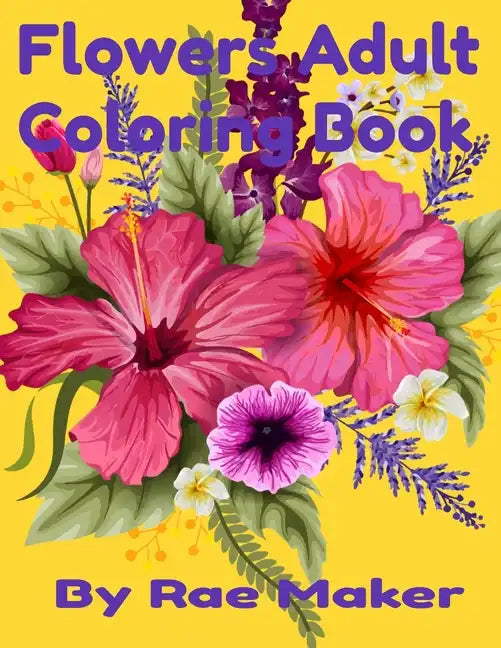 Flower Adult Coloring Book - Paperback