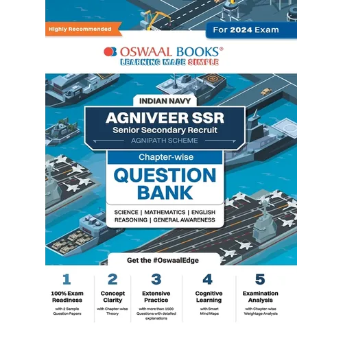 Oswaal Indian Navy - Agniveer SSR (Senior Secondary Recruit), (Agnipath Scheme), Question Bank Chapterwise Topicwise for Science Mathematics English R - Paperback