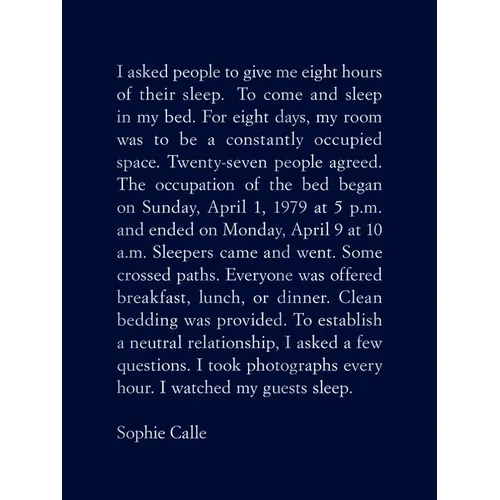 Sophie Calle: The Sleepers - Hardcover