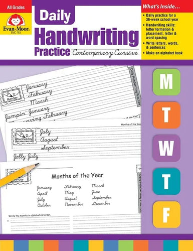 Daily Handwriting Practice: Contemporary Cursive, Kindergarten - Grade 6 Teacher Edition - Paperback