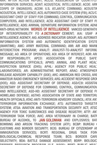 Words of Intelligence: A Dictionary - Paperback