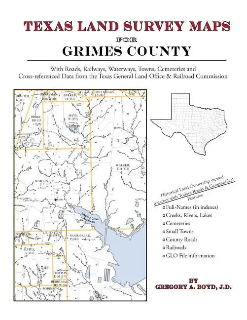 Texas Land Survey Maps for Grimes County - Paperback