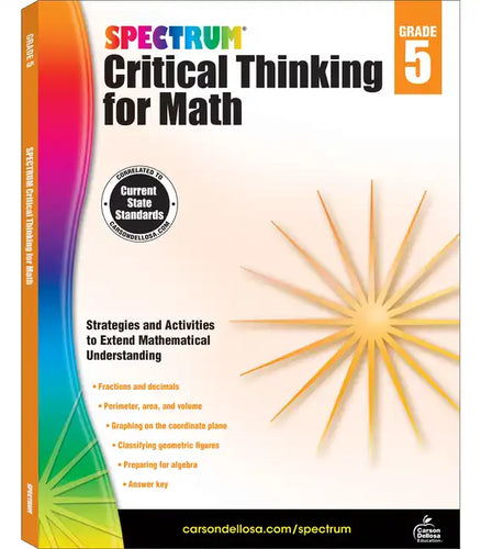 Spectrum Critical Thinking for Math, Grade 5: Volume 47 - Paperback