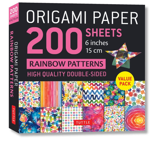 Origami Paper 200 Sheets Rainbow Patterns 6 (15 CM) - Loose Leaf