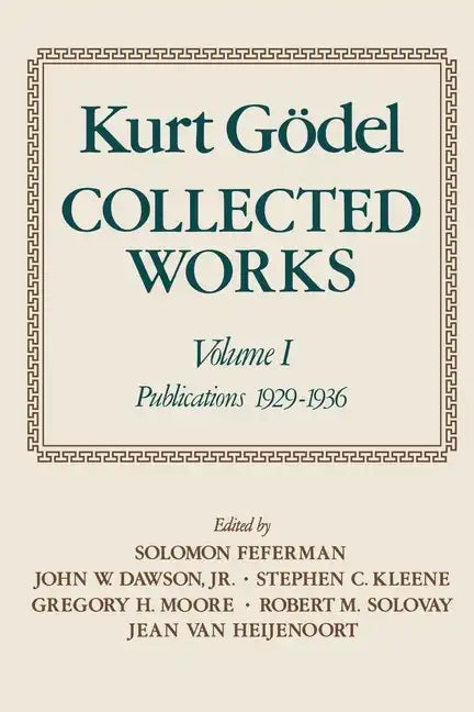 Collected Works: Volume I: Publications 1929-1936 - Paperback