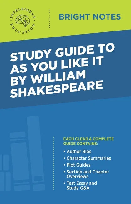 Study Guide to As You Like It by William Shakespeare - Paperback