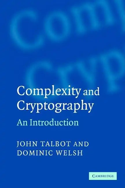 Complexity and Cryptography - Paperback