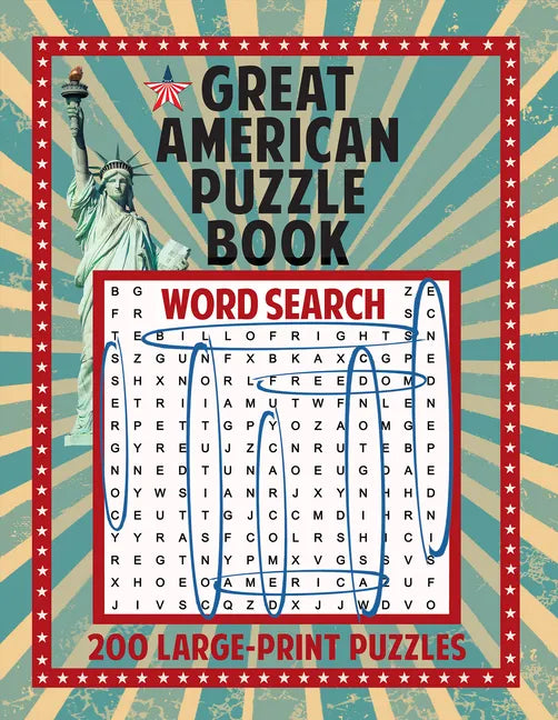 Great American Puzzle Book: 200 Large Print Puzzles - Paperback