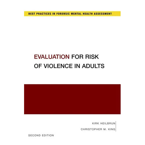 Evaluation for Risk of Violence in Adults - Paperback