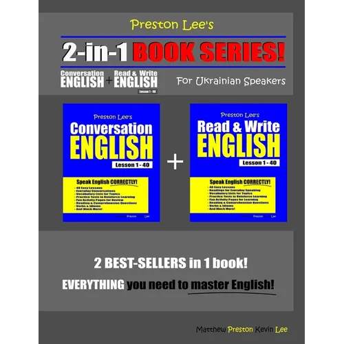 Preston Lee's 2-in-1 Book Series! Conversation English & Read & Write English Lesson 1 - 40 For Ukrainian Speakers - Paperback