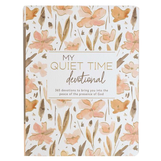 My Quiet Time Devotional - 365 Devotions for Women to Bring You Into the Peace of the Presence of God Peach Floral Softcover Flexcover Gift Book W/Rib - Leather