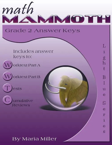 Math Mammoth Grade 2 Answer Keys - Paperback