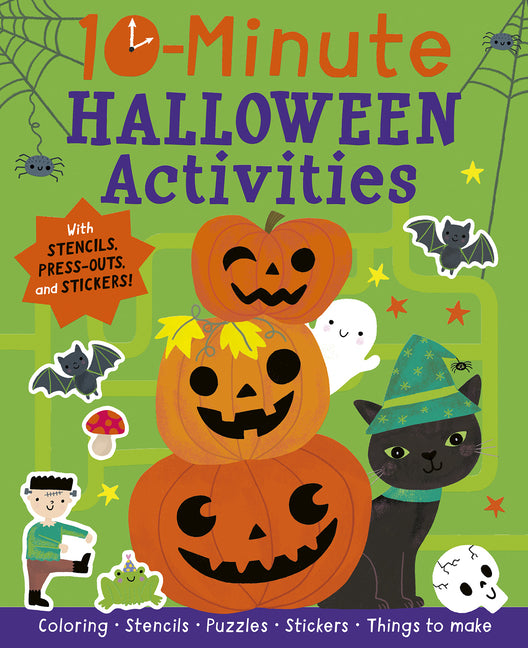 10-Minute Halloween Activities: With Stencils, Press-Outs, and Stickers! - Paperback