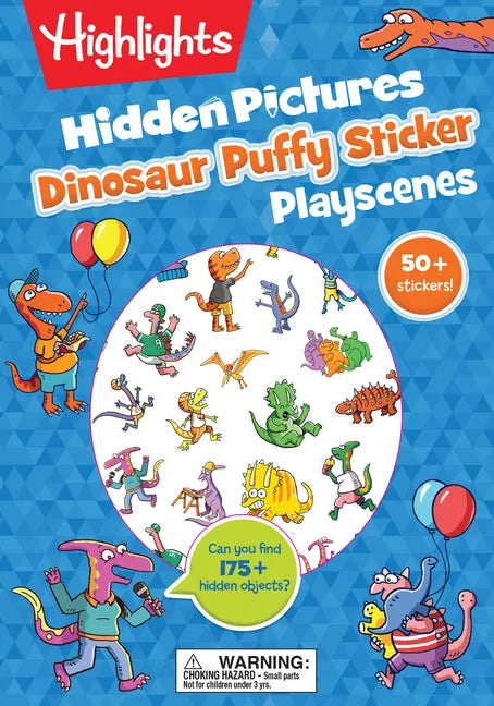 Dinosaur Hidden Pictures Puffy Sticker Playscenes - Paperback