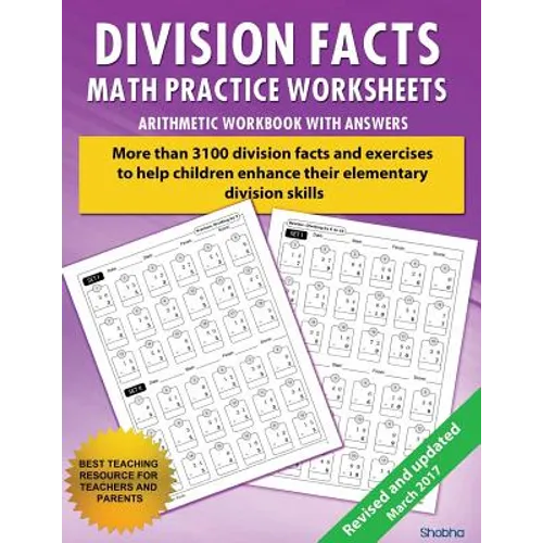 Division Facts Math Practice Worksheet Arithmetic Workbook With Answers: Daily Practice guide for elementary students and other kids - Paperback