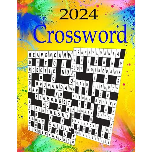 2024 Crossword Puzzle book: 100 Large Print Crossword Puzzles For Adults, Teens And Seniors With Solutions, - Paperback