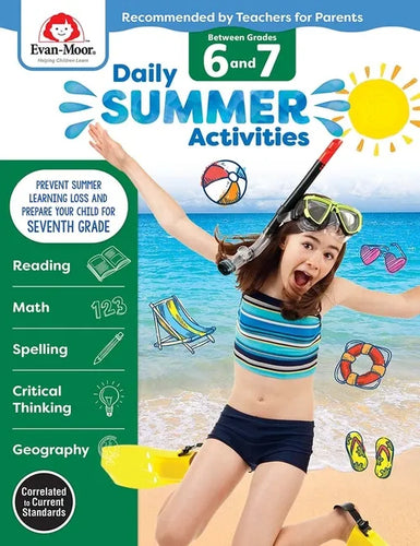 Daily Summer Activities: Between 6th Grade and 7th Grade, Grade 6 - 7 Workbook - Paperback