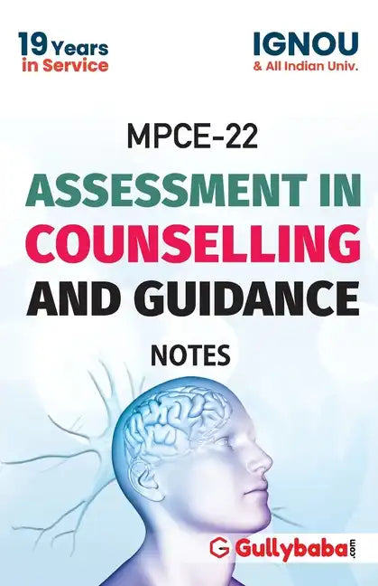 MPCE-022 Assessment In Counselling And Guidance Notes - 2018 - Paperback