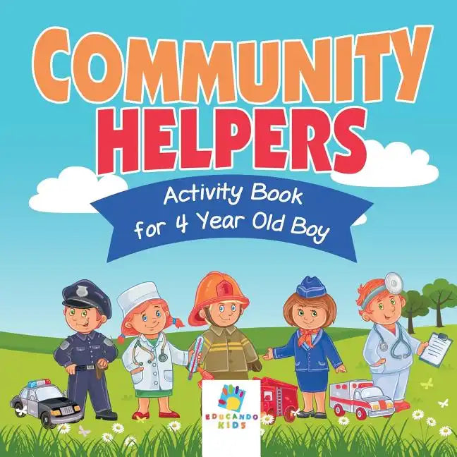 Community Helpers Activity Book for 4 Year Old Boy - Paperback