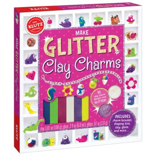 Make Glitter Clay Charms - Paperback