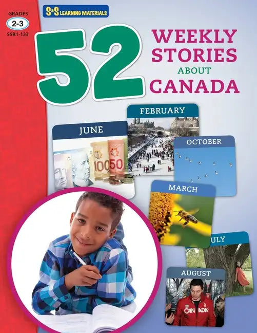 52 Weekly Nonfiction Stories About Canada Grades 2-3 - Paperback