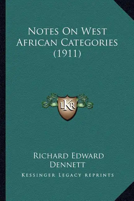 Notes on West African Categories (1911) - Paperback