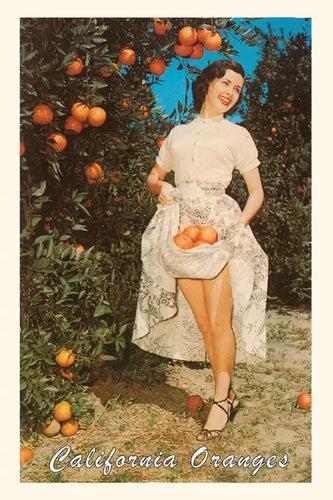The Vintage Journal Woman with Oranges in Skirt, California - Paperback