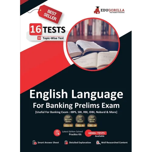English Language For Banking Prelims Exam 16 Solved Topic-Wise Tests For SBI/IBPS/RBI/IDBI Bank/Nabard/Clerk/PO - Paperback