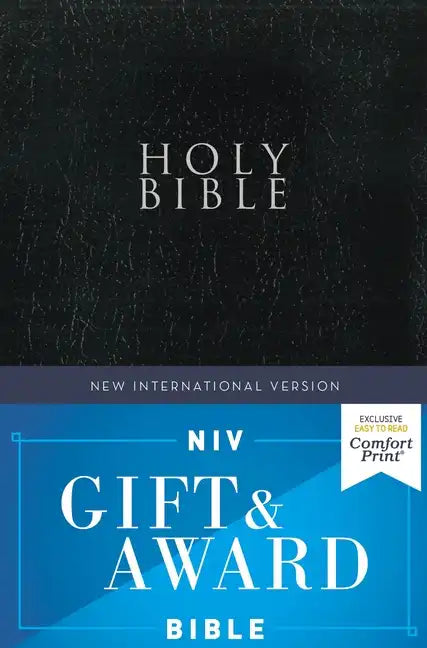 Niv, Gift and Award Bible, Leather-Look, Black, Red Letter Edition, Comfort Print - Paperback