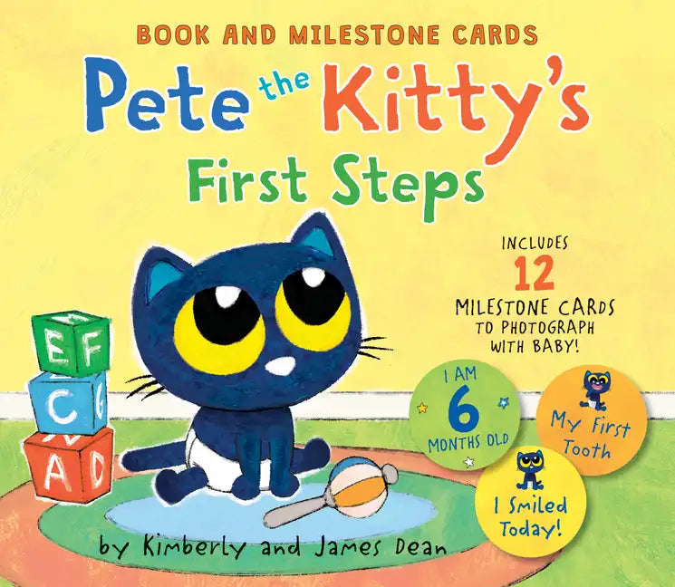 Pete the Kitty's First Steps: Book and Milestone Cards - Board Book